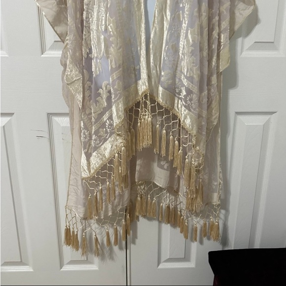 UNICORN 🦄 RARE FREE PEOPLE NIGHTBIRD BURNOUT KIMONO OS - Picture 1 of 16